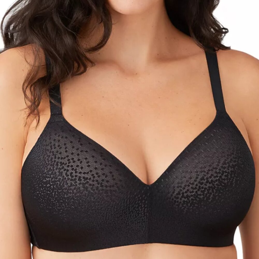 36DD Wacoal Back Appeal Wirefree Contour Bra Black